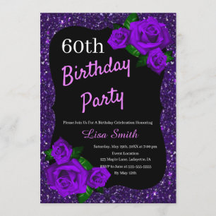 Invitation Tous roses pourpres de pourpre de parties