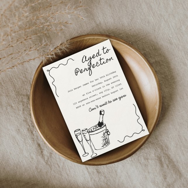 Invitation Tout âge, âge à la perfection anniversaire (Créateur téléchargé)