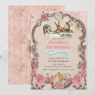 Invitations Faire Part Alice Au Pays Des Merveilles Zazzle Fr