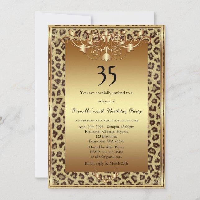 Invitation - Tout âge editable, fête d'anniversaire TOUT ÂGE, (Devant)