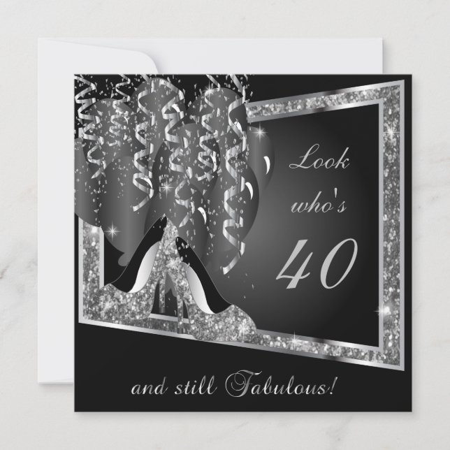 Invitation Tout âge fête d'anniversaire | Parties scintillant (Devant)