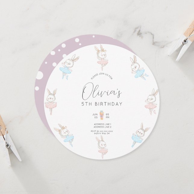 Invitation Tout âge Noël thème noisette anniversaire (Devant/Arrière en situation)