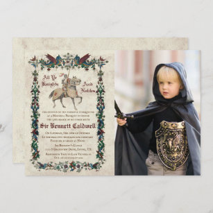 Invitation TOUT ÂGE - Renaissance médiévale photo d'anniversa