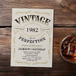 Invitation Tout âge Vintage Whiskey Thème Anniversaire Invita<br><div class="desc">Inspiré par le étiquette classique au whisky, ce fun beige noir et or vintage à la perfection pour les adultes invitation est idéal pour les 30ème, 40ème, 50ème, 60ème, 70ème, 80ème, 90ème anniversaire ou toute autre fête d'anniversaire d'âge, fête surprise, ou toute autre occasion! Personnalisez-le avec votre propre texte et...</div>