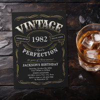Tout âge Vintage Whiskey Thème Anniversaire Invita