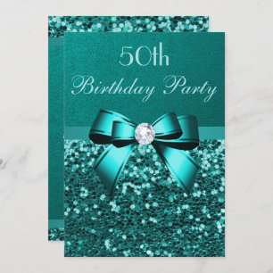 Invitation Tout arc turquoise de diamant de parties