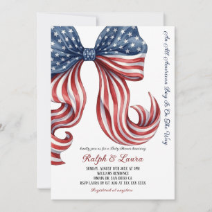 Invitation Tout bébé américain Fête de bébé patriotique 
