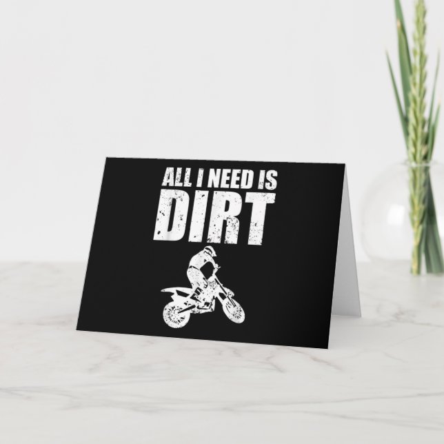 Invitation Tout Ce Dont J'Ai Besoin, C'Est Un Motocross Dirt  (Devant)