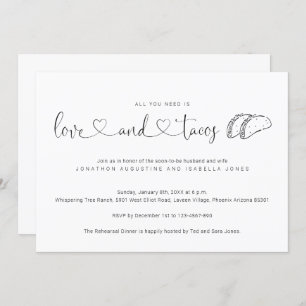 Invitation Tout ce dont vous avez besoin, c'est un dîner de r