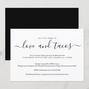 Invitation Tout ce dont vous avez besoin, c'est un dîner de r