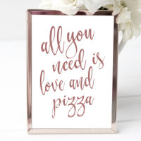 Tout ce dont vous avez besoin est d'amour et de pi