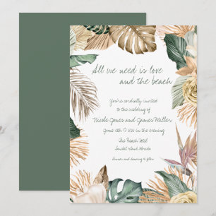 Invitation Tout ce dont vous avez besoin est l'amour et la pl