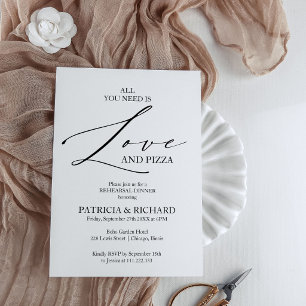 Invitation Tout ce dont vous avez besoin est l'amour et le dî