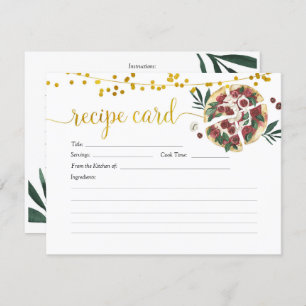 Invitation Tout ce dont vous avez besoin est Love and Pizza R