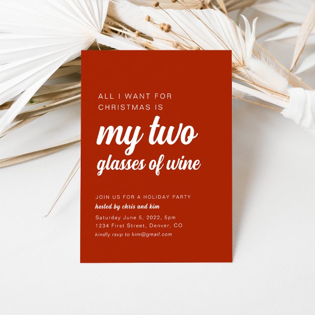 Invitation Tout ce que je veux pour l'Invitation de fête de N (Créateur téléchargé)