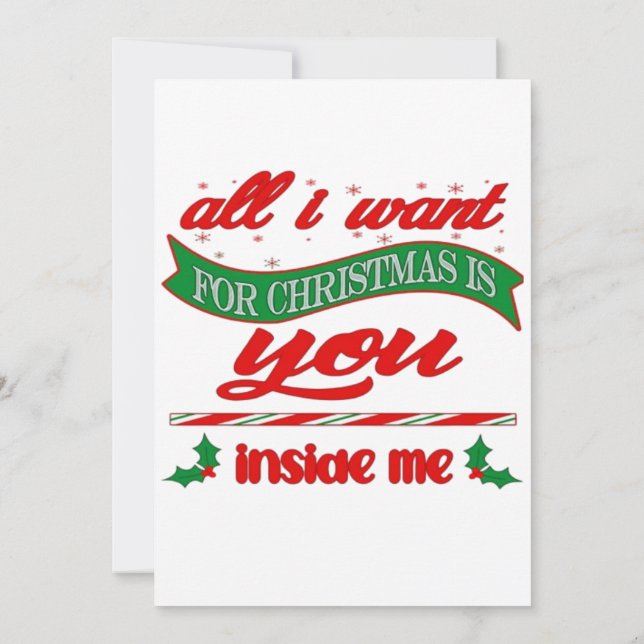 Invitation Tout ce que je veux pour Noël c'est toi  (Dos)