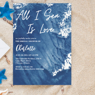 Invitation Tout ce que je vois est l'amour Baby Shower Océan 