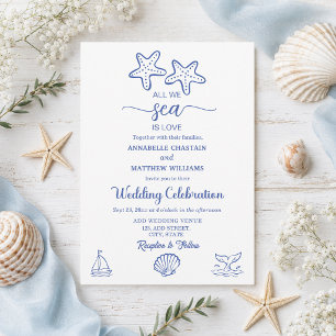 Invitation Tout ce que nous voyons est l'amour Mariage de la