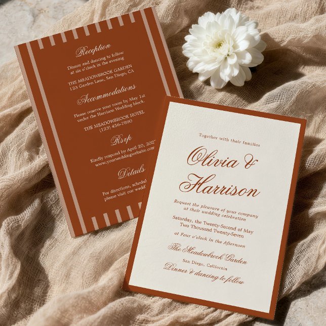 Invitation Tout Compris Terracotta Chic Terrestre (Créateur téléchargé)