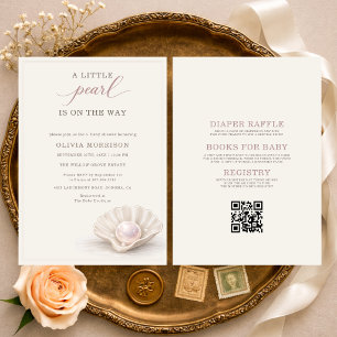 Invitation Tout dans un petit bijou pour la Baby Shower en ro