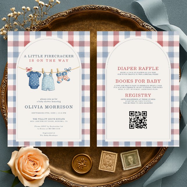 Invitation Tout dans un petit feu d'artifice Baby Shower Ging (Créateur téléchargé)