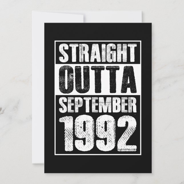 Invitation Tout droit sorti de 1992 29e anniversaire (Devant)