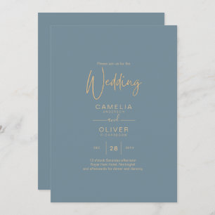 Invitation Tout-en-1 Elégant verre de mer Turquoise Mariage o