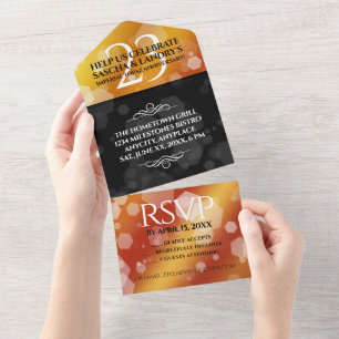 Invitation Tout En Un 23e anniversaire de Mariage de Topaz impérial