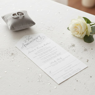 Invitation Tout En Un 25e anniversaire du Mariage d'argent