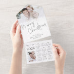 Invitation Tout En Un 2 Photo 2025 Calender Christmas All in one Card<br><div class="desc">2 Photo 2025 Calender Christmas with Individual Nom et adresse du bénéficiaire. Il suffit de sceller et d'envoyer - aucune enveloppe n'est requise. Un moyen pratique d'envoyer vos salutations festives, avec un calendrier 2025 pour que vos destinataires se déchirent comme un souvenir pratique pour l'année à venir. Remplacez les deux...</div>
