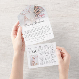 Invitation Tout En Un 2 Photo 2026 Calender Christmas Newsletter