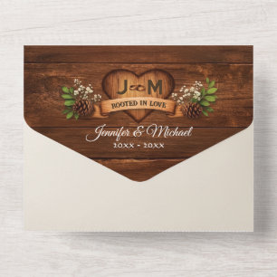 Invitation Tout En Un 5e anniversaire de mariage en bois "We Still Do" P