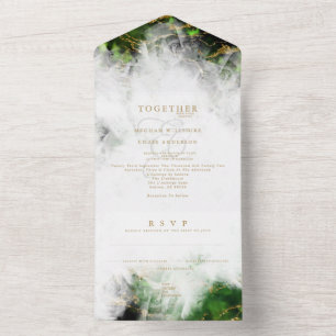 Invitation Tout En Un Abstrait Émeraude Cristal Stunning Agate