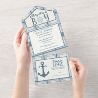 Ahoy C'est un garçon Baby shower nautique