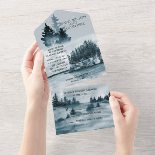 Invitation Tout En Un Aquarelle Blues Au Lakehouse