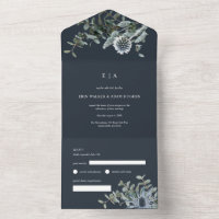 Aquarelle de chardon bleu Mariage Eucalyptus