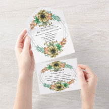 Aquarelle Jaune Et Orange Mariage Floral