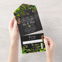 Aquarelle Mariage Rustique Jardin Arrière-cour Gra