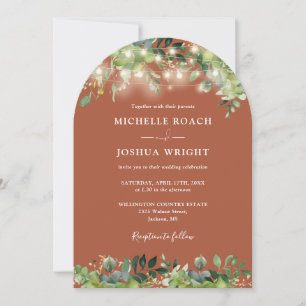 Invitation Tout en un Arc de verdure illumine le Mariage en t