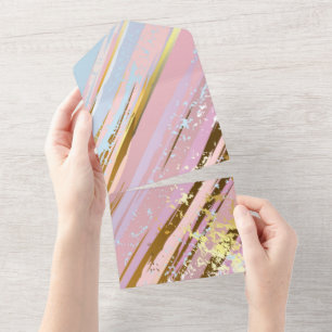 Invitation Tout En Un Arrière - plan rose texturé