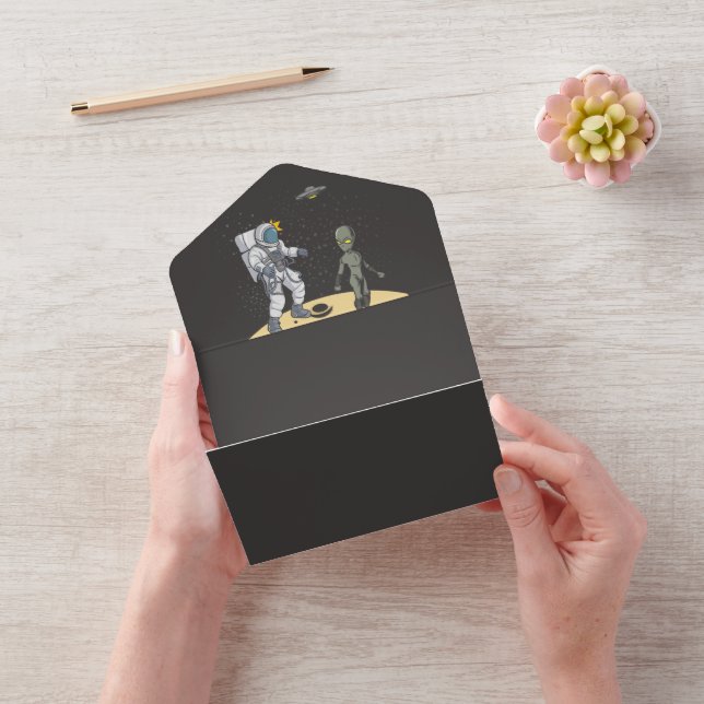 Invitation Tout En Un Astronaute et alien (Vidéo)