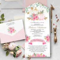 Baby Shower Fleuriste Doré et Rose Rustique sur le