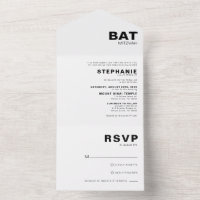 Bat mitzvah minimaliste élégant