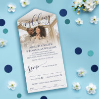 Beau Mariage photo en bleu marine