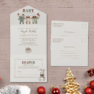 Invitation Tout En Un Bébé moderne Il fait froid à l'extérieur du Baby s