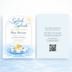 Invitation Tout en Un Bébé Splash Bash Baby Shower
