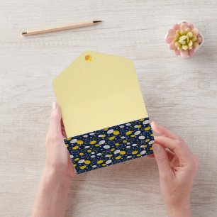 Invitation Tout En Un Bleu Nuit Citron Art – Design Citron Rafraîchissan
