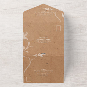 Invitation Tout En Un Boho Chic Rustique Moderne   Photo de mariage pers