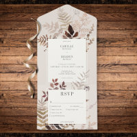 Boho Fall Brown Botanique Mariage Dîner