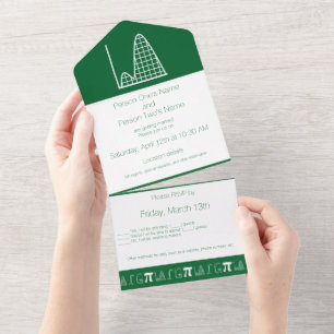 Invitation Tout En Un Ça S'Additionne en Vert